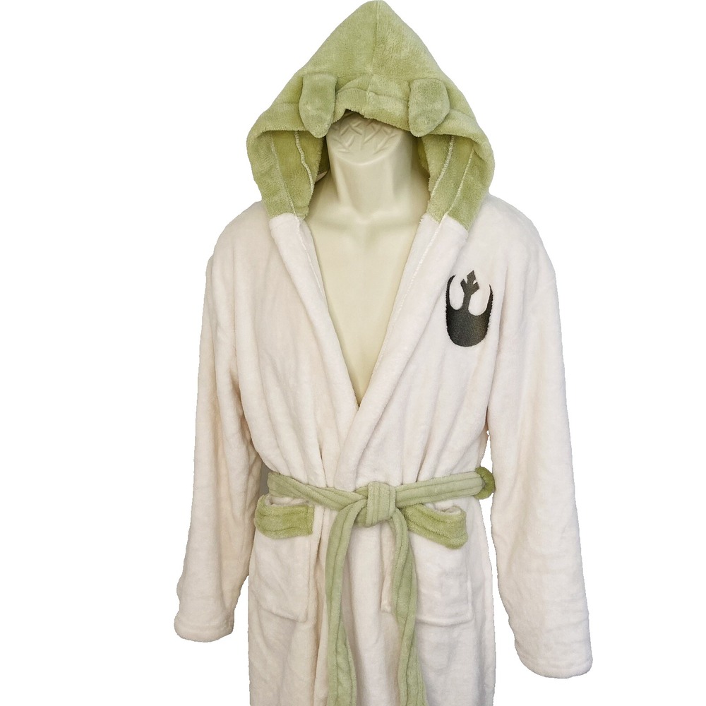 The Mandalorian The Child Baby Yoda Soft Plush Robe Adult S Medium Mid-Thigh
